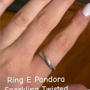Pandora Twisted Elegance Ring - Silver size 9